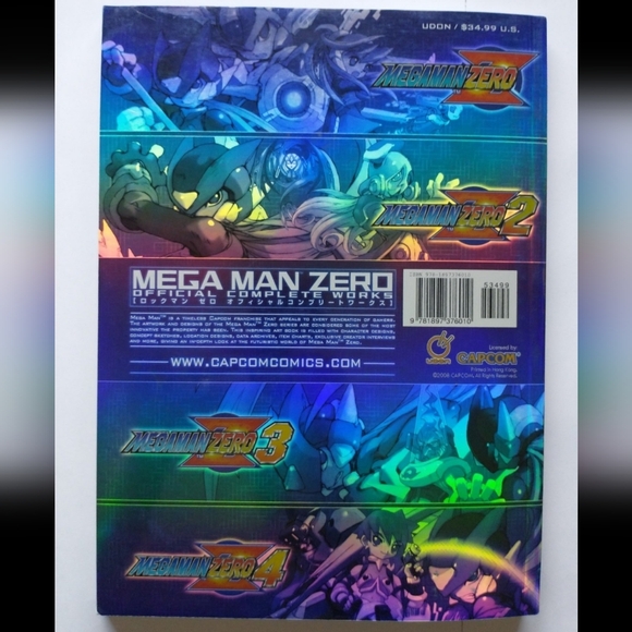 🚫SOLD🚫Mega Man Zero Official Complete Works Book, Holographic Cover - Picture 2 of 11